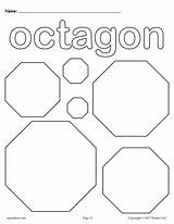 Octagon Shapes Worksheets Worksheet Octagons Hexagon Nonagon Preschoolers Mpmschoolsupplies Pentagon sketch template
