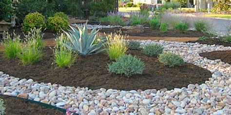 rock  mulch  planting beds
