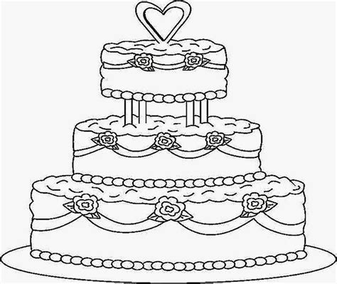 cake coloring page coloring home