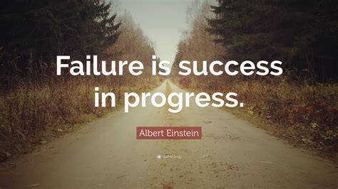 albert einstein quote failure  success  progress