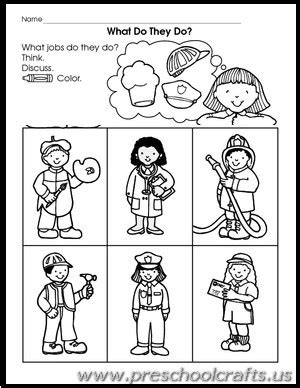 community helpers worksheets  preschool preschool crafts