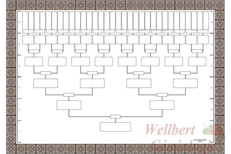 blank family tree template  generations printable empty  fill
