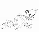 Bender Futurama sketch template