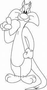 Sylvester Looney Tunes Cartoons Silvester Tweety Drawcentral sketch template