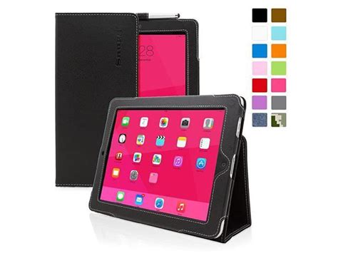 ipad  case black leather smart case cover apple ipad  protective flip stand cover  auto