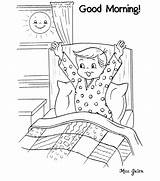Morning Coloring Good Night Kids Popular Web School Kindergarten Worksheets 9kb sketch template