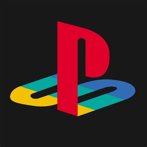 Original Playstation Logo W Black Background