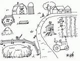 Coloring Kids Pages Farmyard Farm Popular sketch template