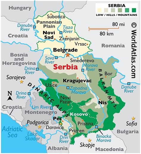 mapas de serbia atlas del mundo