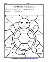 Multiplication Coloring Pages Facts Worksheets Color Popular sketch template