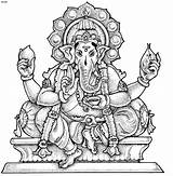 Coloring Buddha Pages Colouring Ganesha Adult Ganesh Books Adults Tattoo Lord God Printable Print Popular Zen Chaturthi Head Help sketch template