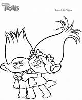 Trolls Coloring Movie Pages Printables Kids sketch template