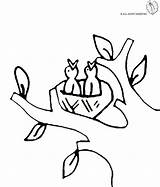 Colorare Nido Uccelli Bambini Albero Disegnare Disegnidacolorareonline Bosco Natale Decorato Belli Alberi Successivo sketch template