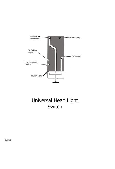 universal headlight switch wiring diagram  wiring diagram sample