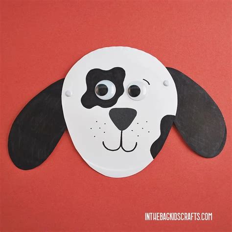 paper plate dog craft  floppy ears   bag kids crafts