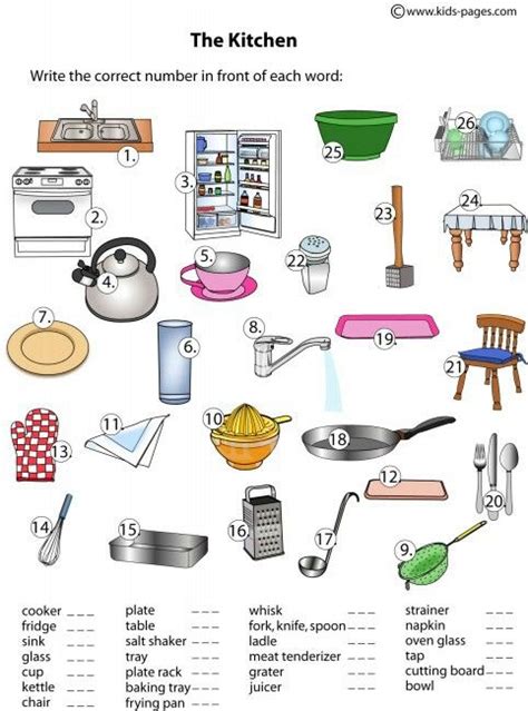 kitchen safety worksheet psr mhss groups pinterest worksheets