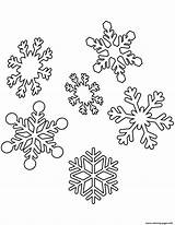 Coloring Snowflakes Pages Christmas Printable Snow Print Sheet sketch template