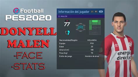 donyell malen psv eindhoven pes 2020 2019 face youtube