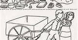 Handcart Clipart Pioneer sketch template