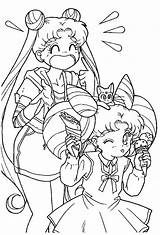 Sailor Moon Coloring Pages Manga Kids Color Characters Sheets Printable Colouring Ice Cream Cartoon Adults Print Kawaii Added Cartoons Chibi sketch template