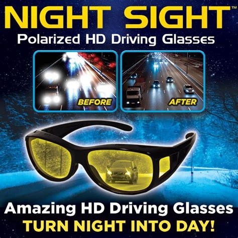 as seen on tv night sight polarized hd night vision glasses ph