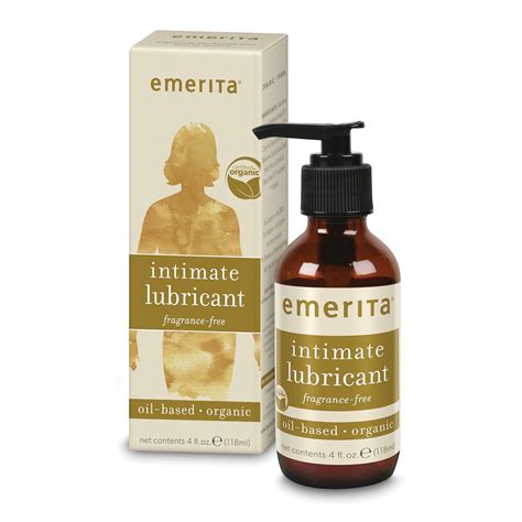 emerita intimate lubricant certified organic oil based long