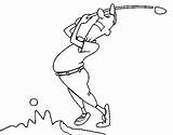 Golfista Acolore sketch template