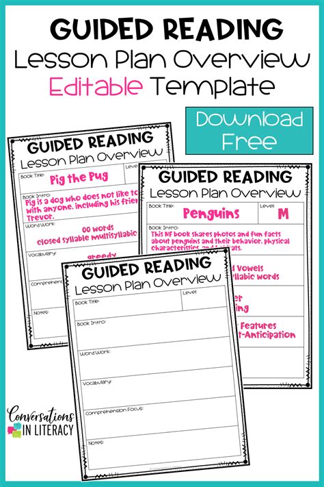 guided reading lesson plan template kindergarten emanuel hills