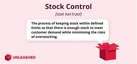 stock control definition methods systems