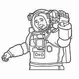 Astronaut Coloring Pages Printable Spaceman Getdrawings Waving Top Online sketch template