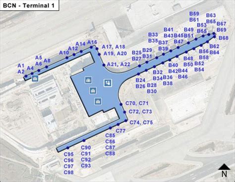 el aeropuerto de barcelona terminal  mapa bcn terminal  del aeropuerto de mapa cataluna