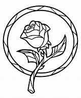 Beast Rose Beauty Coloring Pages Suncatcher Enchanted Glass Stained Disney Book Colouring Printable Doodlecraftblog sketch template