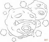 Weezing Colorear Dibujos Lineart sketch template