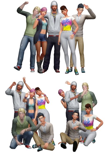 rinvalee group poses  sims  downloads