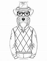 Coloring Pages Schnauzer Adult Miniature Adults Book Colouring Dog Hipster Smooth Operator Animal Printable Books Getcolorings Stress Management Animals Print sketch template