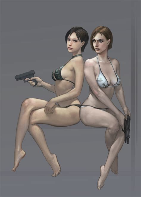 ada wong and jill valentine resident evil hentai image