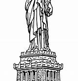 Liberty Coloring Statue Pages Lady Kindergarten Getcolorings Print Color sketch template