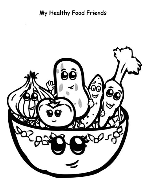 healthy food  bowl coloring pages coloring sun healthy recipes