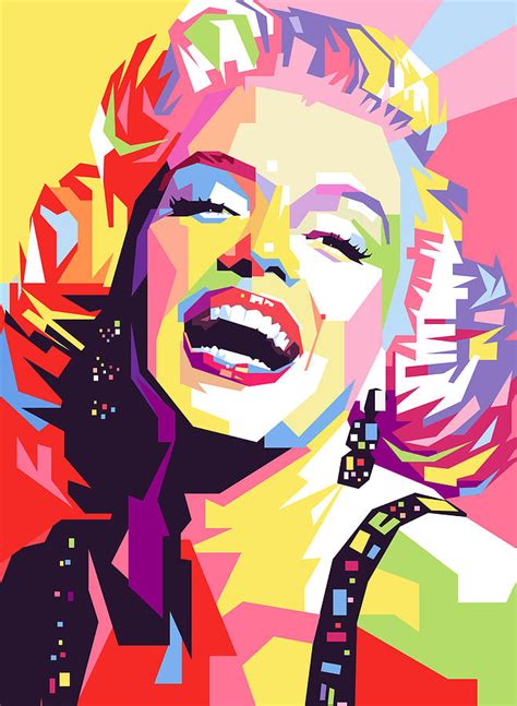 Marylin Monroe Pop Art Painting By Ahmad Nusyirwan