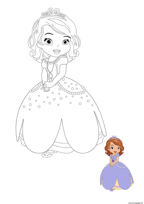 disney princess sofia coloring page printable