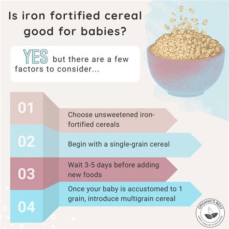 health benefits  iron fortified baby cereal