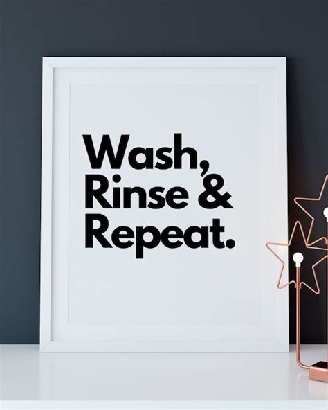 wash rinse repeat digital printable etsy