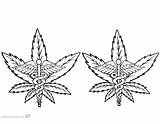 Coloring Pages Weed Cannabis Pot Printable Marijuana Leaf Adults Kids Template Color Bettercoloring sketch template