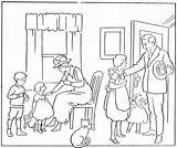 Coloring Obedience Parents Respect Colouring Pages Popular sketch template