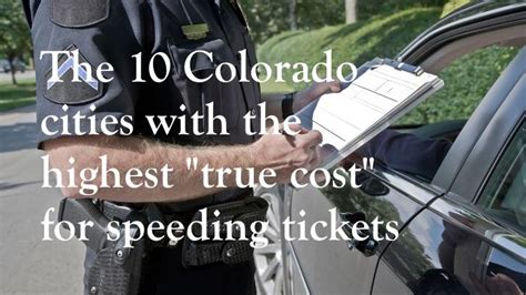 Which Colorado Cities Rank In The Top 10 For Highest Speeding Ticket