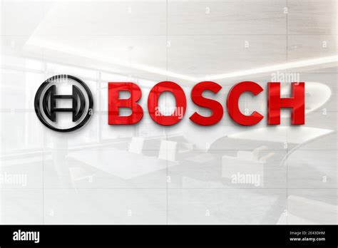 bosch logo  business wall stock photo alamy