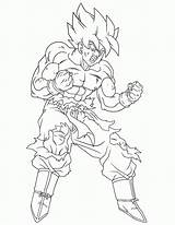 Saiyan Goku Colorare God sketch template