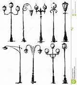 Lamp Post Clipart Paris Drawings Street Drawing Posts Collection Lights Illustration Reference Sketches Light 가로등 Sketch Vector Vintage Silhouette Line sketch template