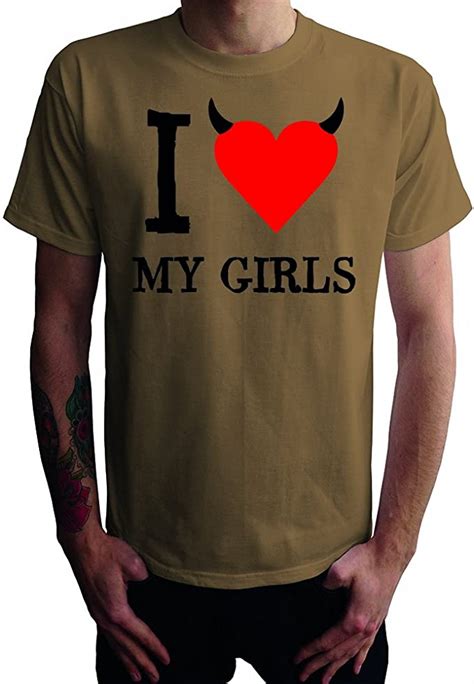 i do not love my girls mens t shirt khaki xxl uk clothing