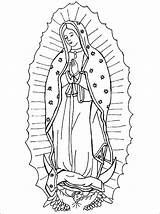 Coloring Pages Guadalupe Lady Virgin Mary sketch template